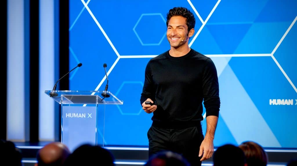 Samuel J. Deutsch speaking at an international technology and innovation conference
